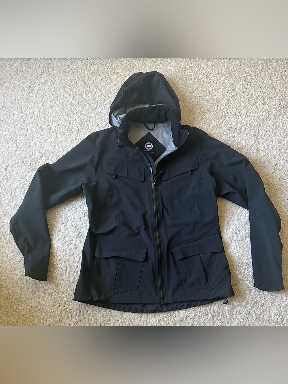 Men’s Vintage Canada Goose Rain Jacket / Windbreaker Black Jacket Size Large